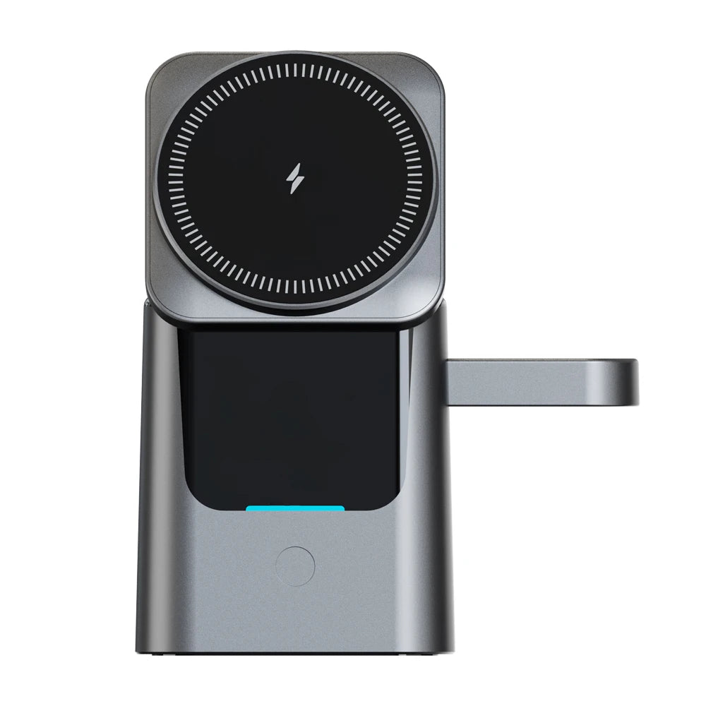 Magnetic 3 in 1 Wireless Charger Station Foldable Cube 15w  Rotating Charging Holder for Apple 17 16 15 14 Pro Max